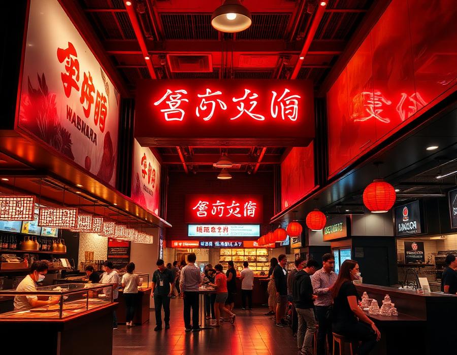 Interior of The Hub food hall